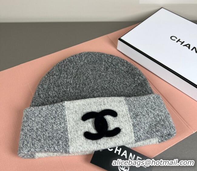 Top Grade Chanel Knit Hat CH010510 Grey 2026
