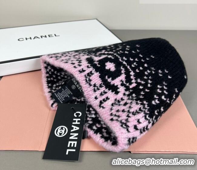 Good Quality Chanel Knit Hat CH010512 Pink/Black 2026