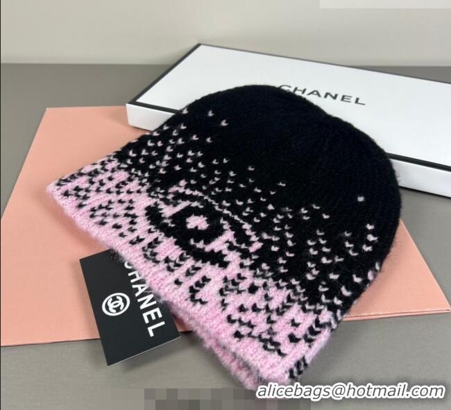 Good Quality Chanel Knit Hat CH010512 Pink/Black 2026