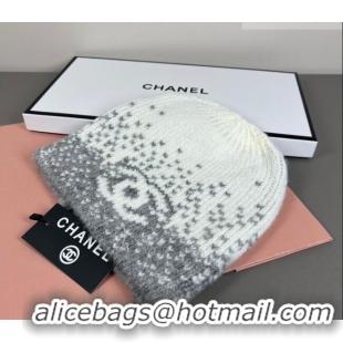 Reasonable Price Chanel Knit Hat CH010512 Grey/White 2026