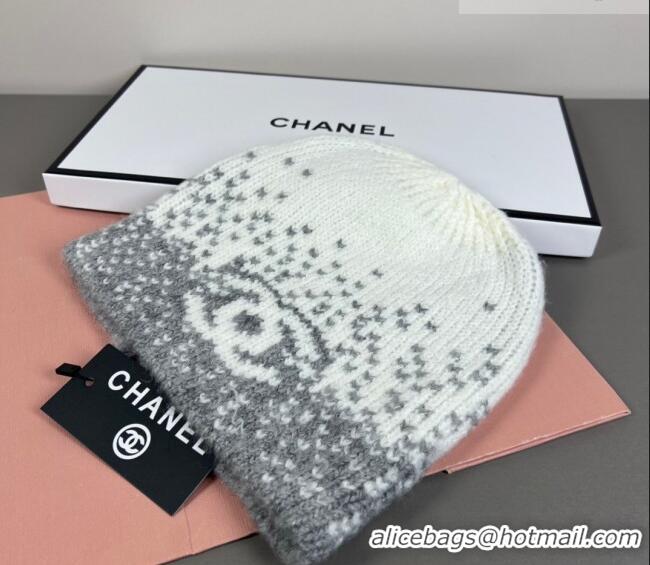 Reasonable Price Chanel Knit Hat CH010512 Grey/White 2026