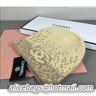 Good Product Chanel Knit Hat CH010512 Beige 2026