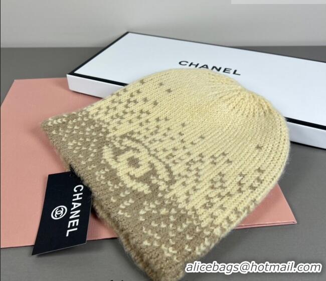 Good Product Chanel Knit Hat CH010512 Beige 2026