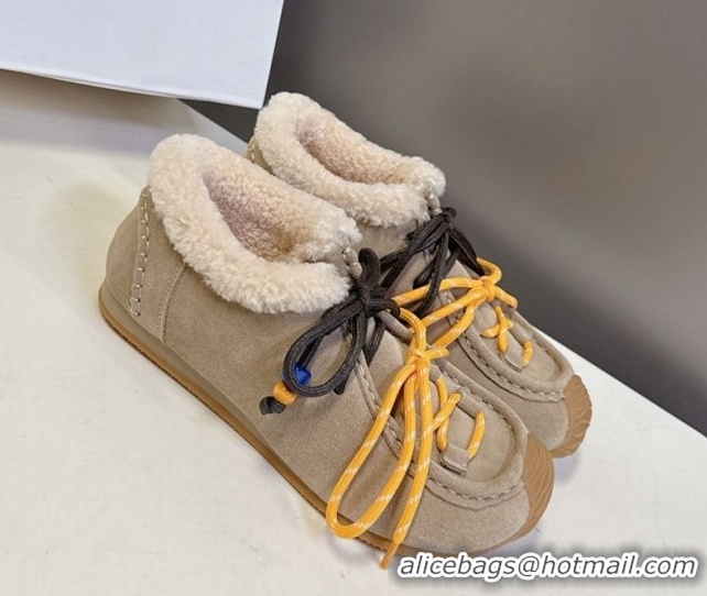 Best Luxury Loewe High top Sneakers in Suede and Wool Beige 2026 LW103001 1030039