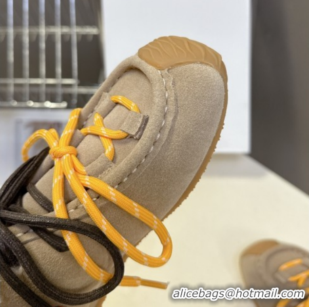 Best Luxury Loewe High top Sneakers in Suede and Wool Beige 2026 LW103001 1030039