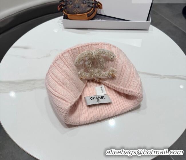 Luxury Imitation Chanel Knit Hat with Beads CC CH010513 Pink 2026