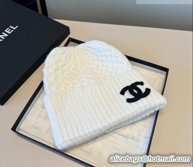 Best Price Chanel Knit Hat CH010516 White 2026
