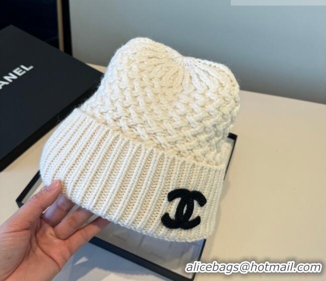 Fashion Discount Chanel Knit Hat CH010516 White 2026