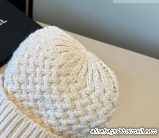 Fashion Discount Chanel Knit Hat CH010516 White 2026