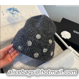 Buy New Cheap Chanel Knit Hat with Charms CH010517 Dark Grey 2026