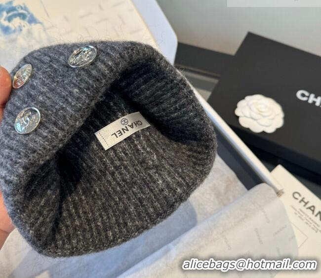 Buy New Cheap Chanel Knit Hat with Charms CH010517 Dark Grey 2026