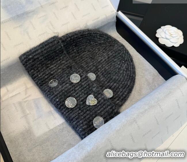 Buy New Cheap Chanel Knit Hat with Charms CH010517 Dark Grey 2026
