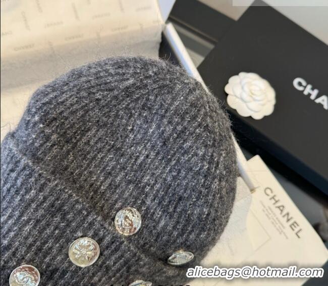 Buy New Cheap Chanel Knit Hat with Charms CH010517 Dark Grey 2026