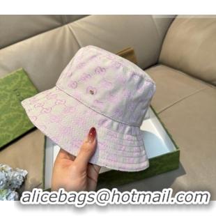 New Cheap Gucci GG Canvas Bucket Hat GG010513 Purple 2026