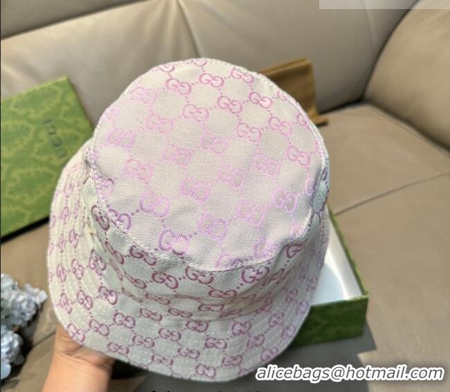 New Cheap Gucci GG Canvas Bucket Hat GG010513 Purple 2026