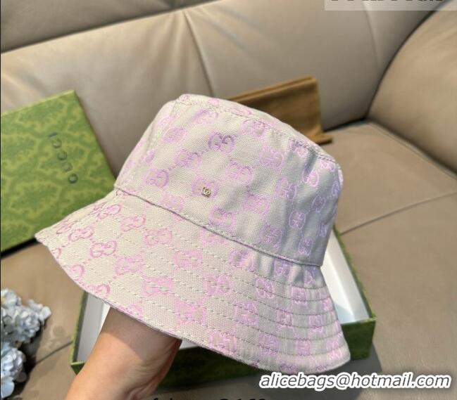 New Cheap Gucci GG Canvas Bucket Hat GG010513 Purple 2026
