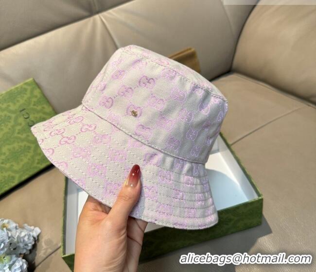New Cheap Gucci GG Canvas Bucket Hat GG010513 Purple 2026
