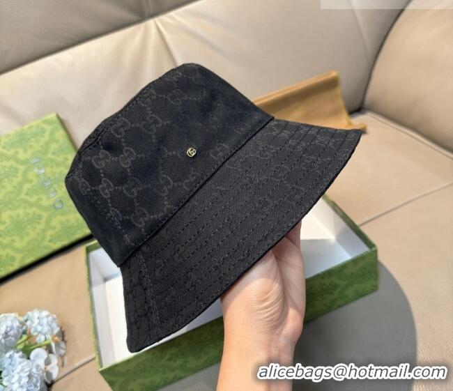 Fashion Discount Gucci GG Canvas Bucket Hat GG010513 Black 2026