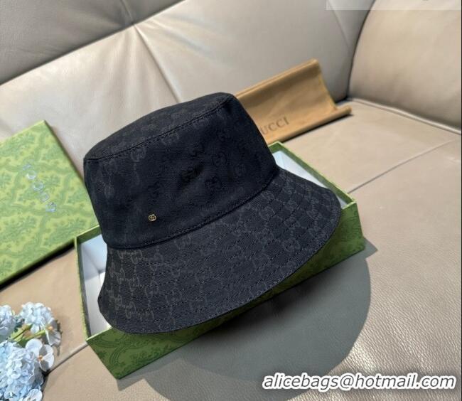 Fashion Discount Gucci GG Canvas Bucket Hat GG010513 Black 2026