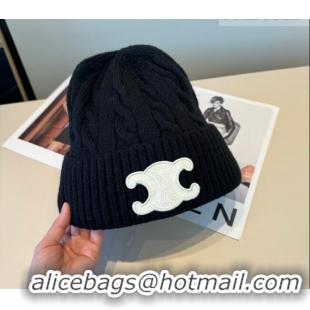Market Sells Celine Knit Hat CE010516 Black 2026
