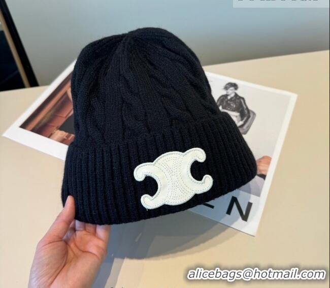 Market Sells Celine Knit Hat CE010516 Black 2026