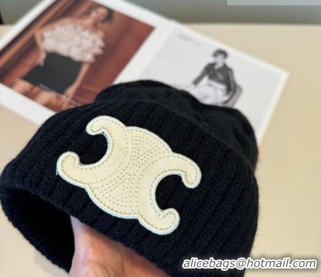 Market Sells Celine Knit Hat CE010516 Black 2026
