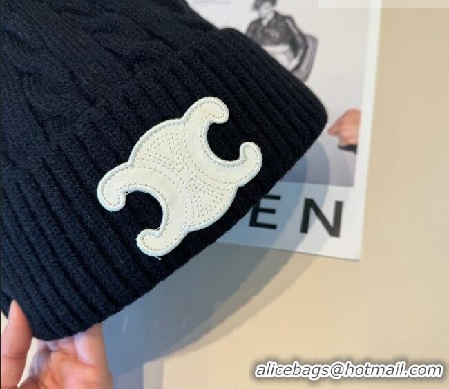 Market Sells Celine Knit Hat CE010516 Black 2026