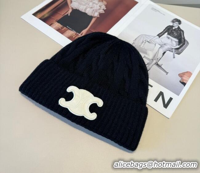 Market Sells Celine Knit Hat CE010516 Black 2026