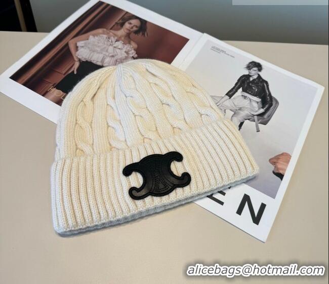 New Release Creation Celine Knit Hat CE010516 Ivory 2026