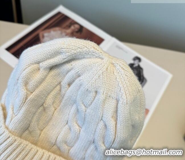 New Release Creation Celine Knit Hat CE010516 Ivory 2026