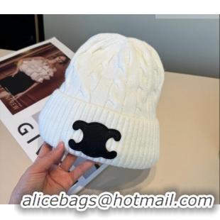 Top Grade Celine Knit Hat CE010516 White 2026