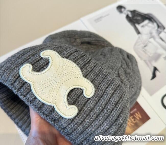 Luxury Discount Celine Knit Hat CE010516 Grey 2026