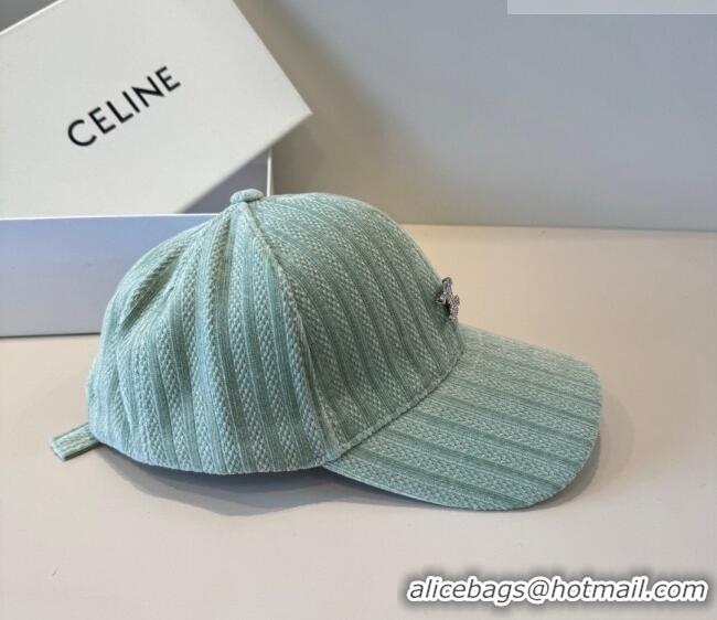 Cheapest Celine Baseball Hat with Strass CE010516 Green 2026