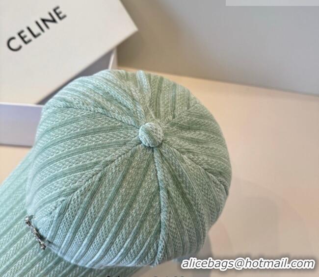 Cheapest Celine Baseball Hat with Strass CE010516 Green 2026
