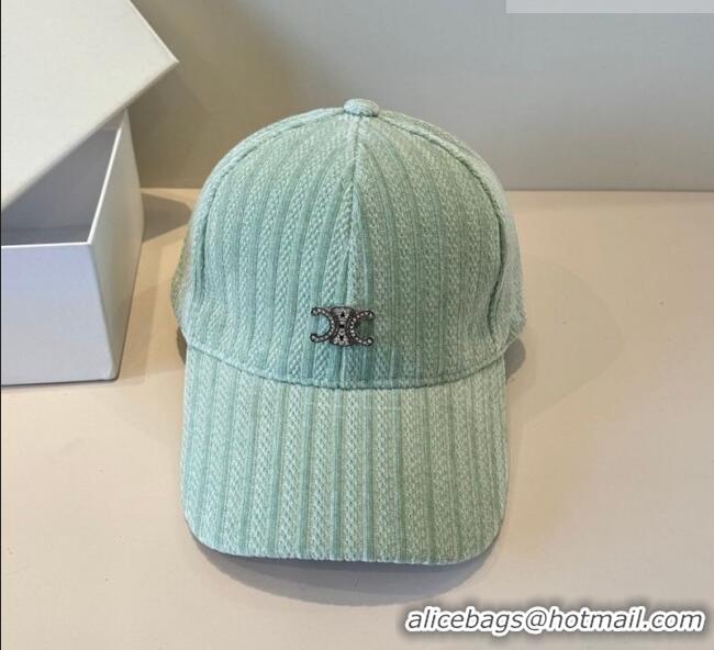 Cheapest Celine Baseball Hat with Strass CE010516 Green 2026