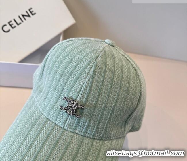 Cheapest Celine Baseball Hat with Strass CE010516 Green 2026