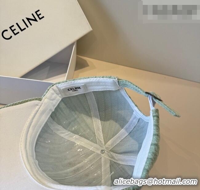 Cheapest Celine Baseball Hat with Strass CE010516 Green 2026