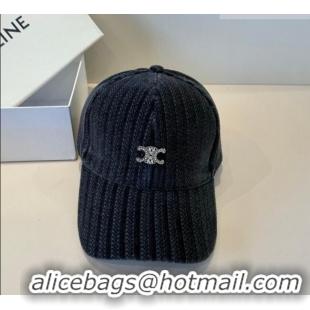 Shop Grade Celine Baseball Hat with Strass CE010516 Grey 2026