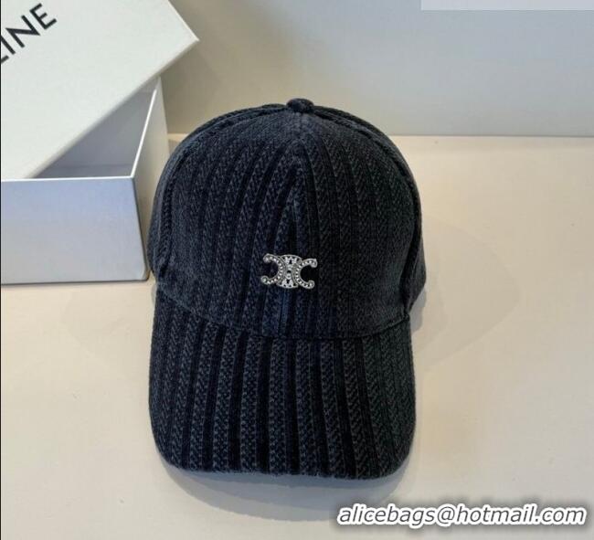 Shop Grade Celine Baseball Hat with Strass CE010516 Grey 2026