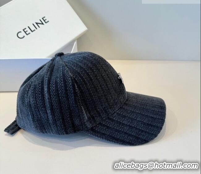 Shop Grade Celine Baseball Hat with Strass CE010516 Grey 2026