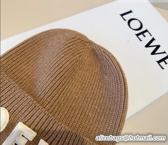 Hot Style Discount Loewe Knit Hat LW010516 Beige 2026
