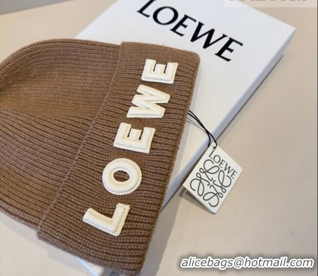 Hot Style Discount Loewe Knit Hat LW010516 Beige 2026