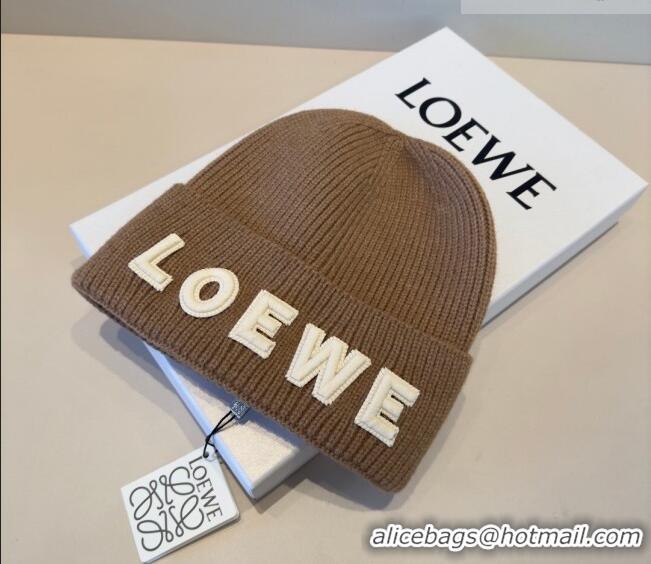 Hot Style Discount Loewe Knit Hat LW010516 Beige 2026