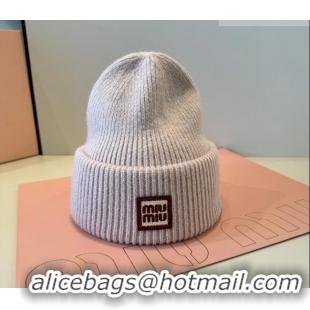 Buy Classic Discount Miu Miu Knit Hat MIU010516 Grey 2026