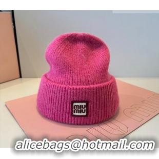 Market Sells Miu Miu Knit Hat MIU010516 Dark Pink 2026