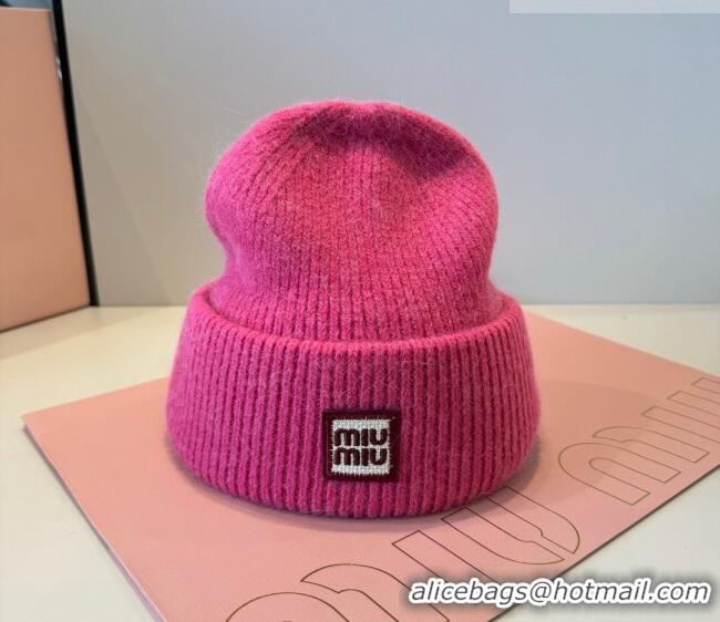 Market Sells Miu Miu Knit Hat MIU010516 Dark Pink 2026