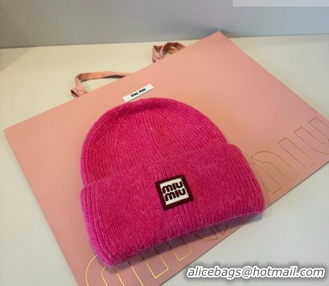 Market Sells Miu Miu Knit Hat MIU010516 Dark Pink 2026