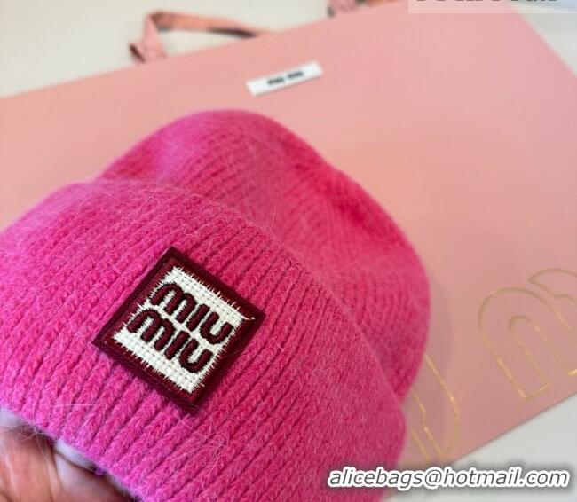 Market Sells Miu Miu Knit Hat MIU010516 Dark Pink 2026