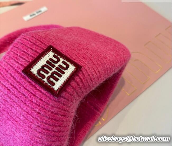 Market Sells Miu Miu Knit Hat MIU010516 Dark Pink 2026