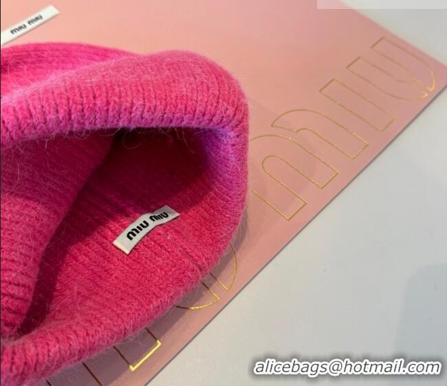 Market Sells Miu Miu Knit Hat MIU010516 Dark Pink 2026